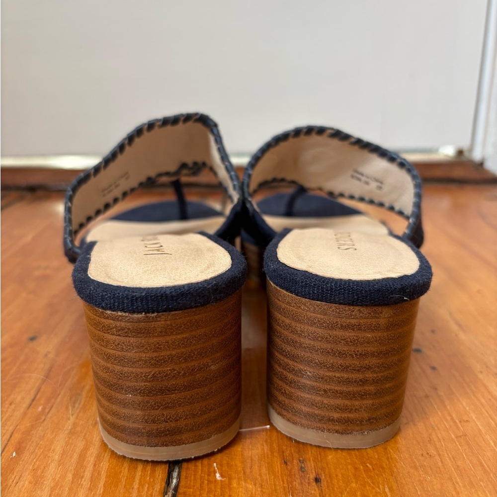 NWOT Jack Rogers Platform Wedge Flip Flop Sandals in Denim, US Women’s Size 8.5 - Picture 8 of 10